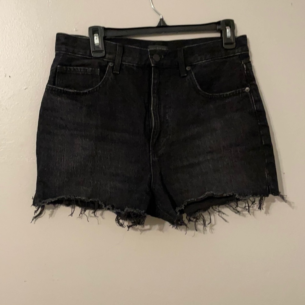 Uniqlo jeans black Denim cut of shorts size 29
